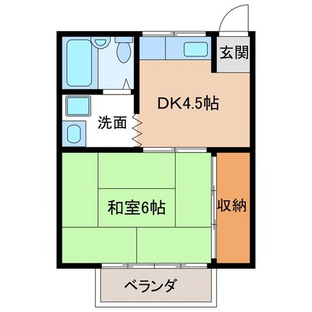 メゾン柏原Bの物件間取画像